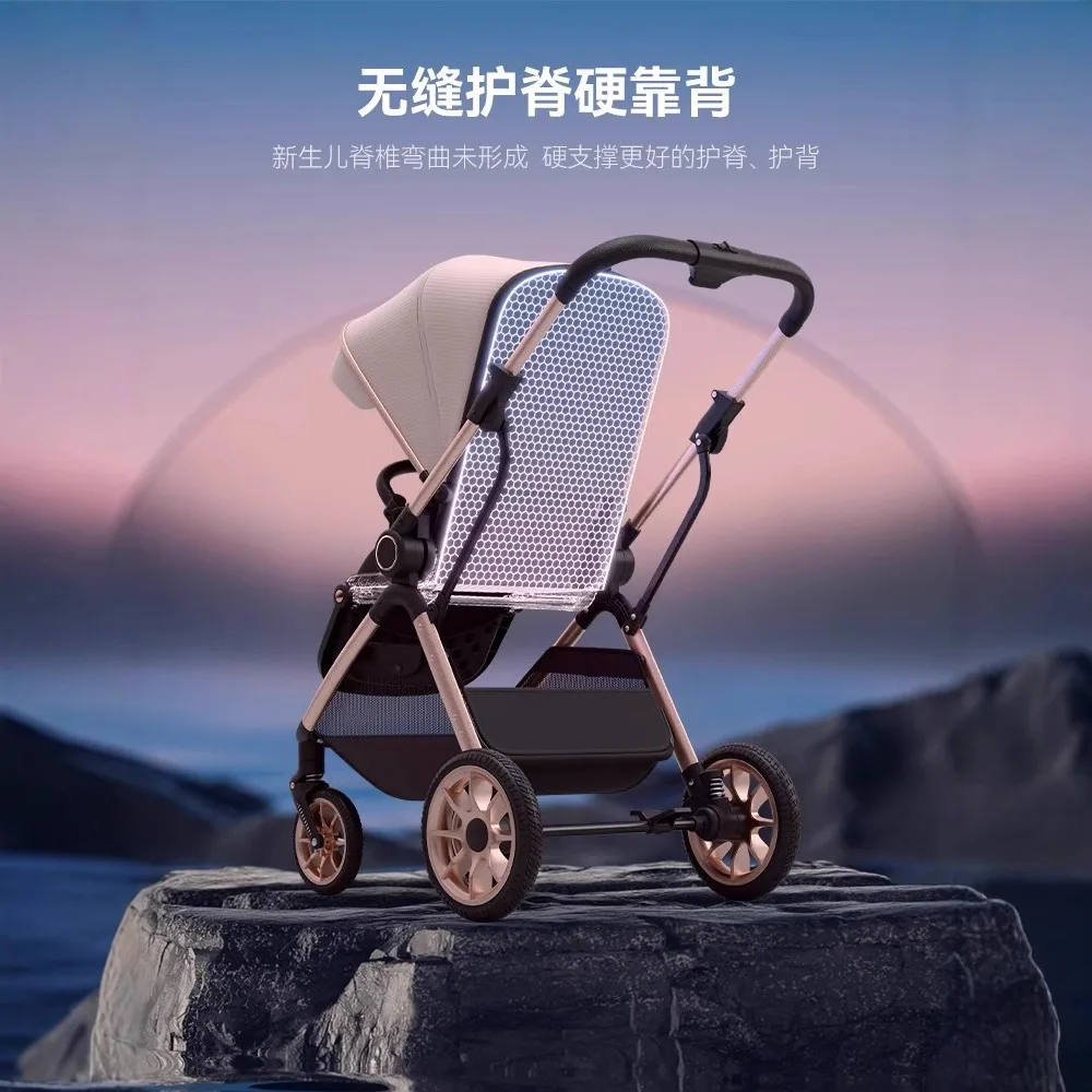 Wisesonle bébé poussette assise poussée des deux directions léger pliable Portable bébé poussette pour enfants