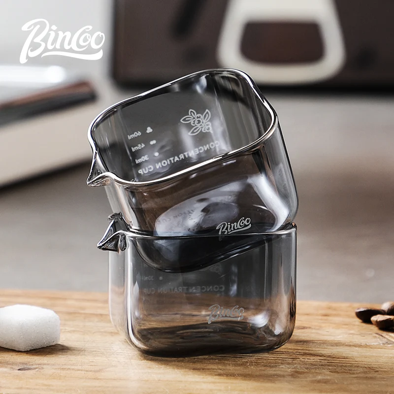 Bincoo Espresso Cup Glass with Scale Small Milk Cup for Liquid Extraction Special Ounce Measuring Cup Extraction Cup