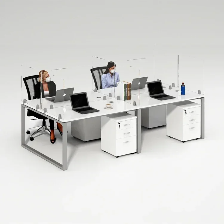 Custom High Office Desk Screen Partition Modern Office Call Center Workstations