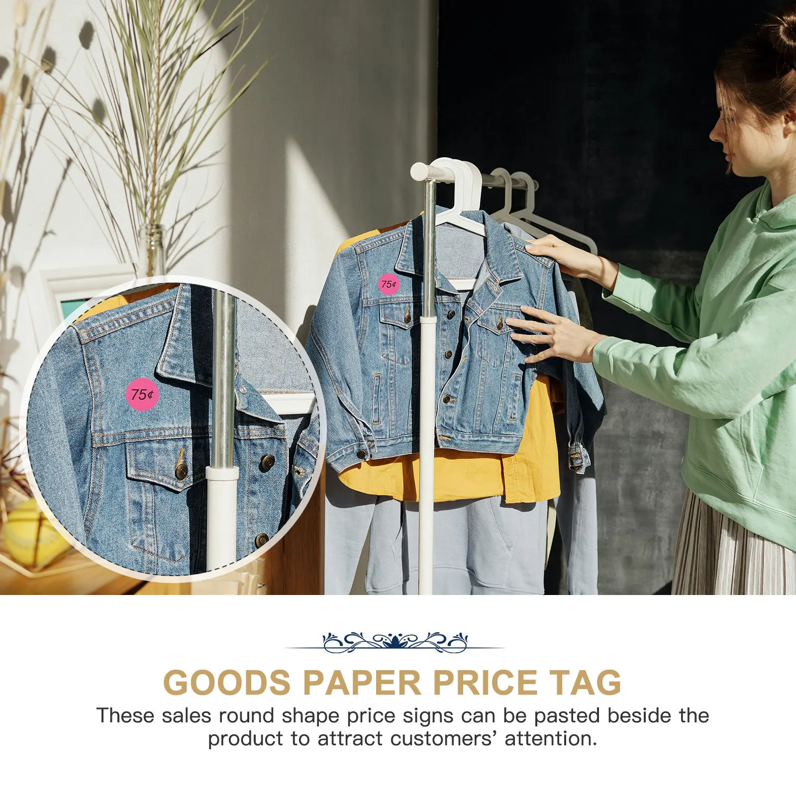 

25 шт., наклейки с ценами, круглые ценники, гладкие, многоразовые, для записи, для магазина, супермаркета, торгового центра, самоклеящаяся бирка