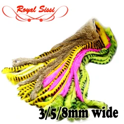 New half skin fly tying rabbit zonker strips 3mm/5mm/8mm width pre-cut rabbit fur strips for zonker style fly fishing streamers