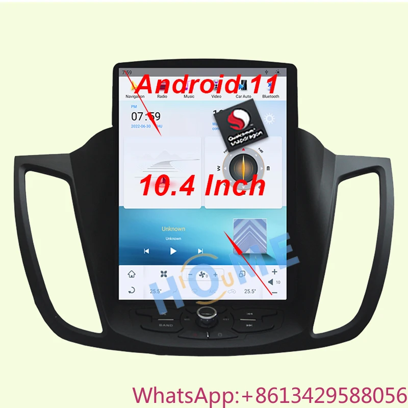 

Tesla Style Android11 Auto Radio Car Video Audio Player for Ford Kuga Escape DVD Multimedia GPS Navigation Carplay Head Unit 4G