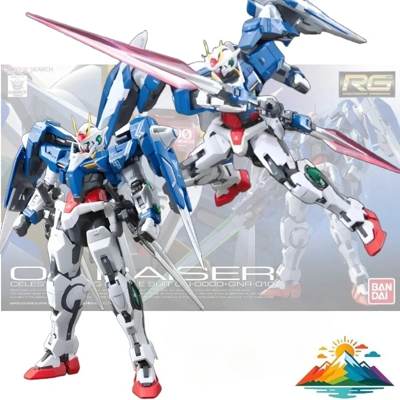 

【IN STOCK 】Original Bandai RG 18 1/144 GN-0000+GNR-010 00 Raiser Gundam Assembly Model Kit Action Figure