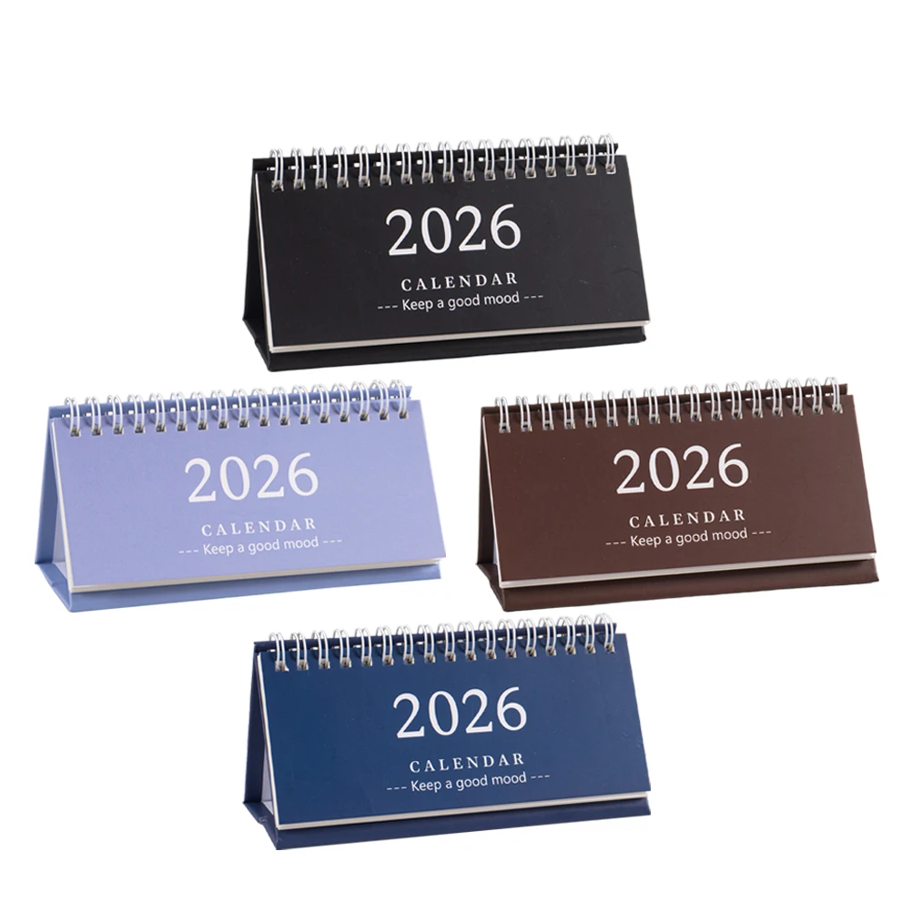 

4Pcs Desk Calendar 2026 English Minimalist Small Standing Flip Monthly Planner for Office Home School Use Standing Calendar
