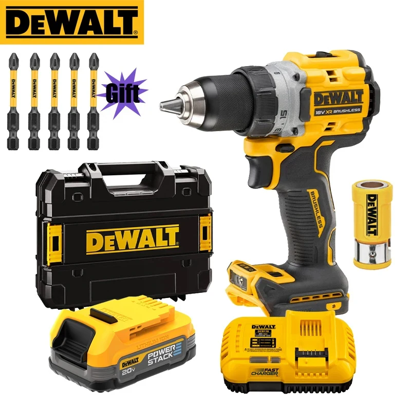 Dewalt-chave de Fenda Elétrica sem Fio Power Tool Driver Brushless Driver Power Tool Power Tool Powerstack 20v xr Dcd800 Dcbp034 Pol