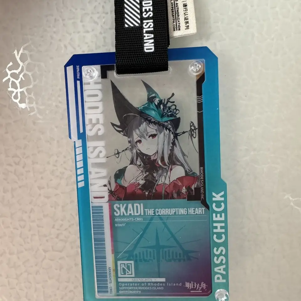 arknights card sleeves | Acrylic Holder Sleeves fit cards 88 x 63 mm (standard TCG card size). Cool Arknights Playing Cards Rhodes