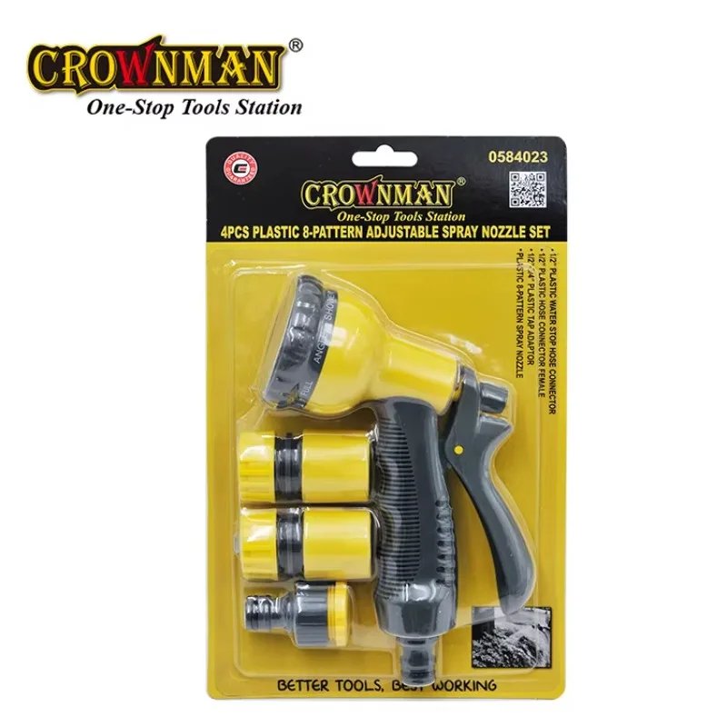 Garden Tools High Quality 8-Pattern Garden Water Hose Nozzle Gun Adjustable Portable Garden Water Spray Nozzle Gun Set view 5