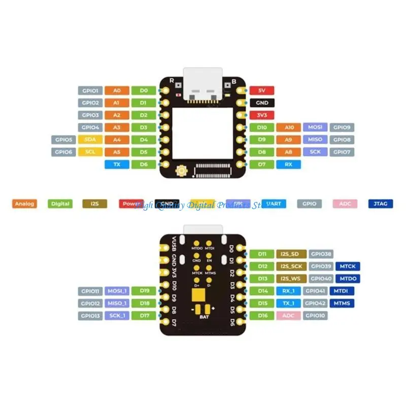 U2JE für Xiao ESP32S3 Board 240 MHz Xtensa 32bit für intelligente Geräte mit verlängertem GPIO -Niedrigstromverbrauch