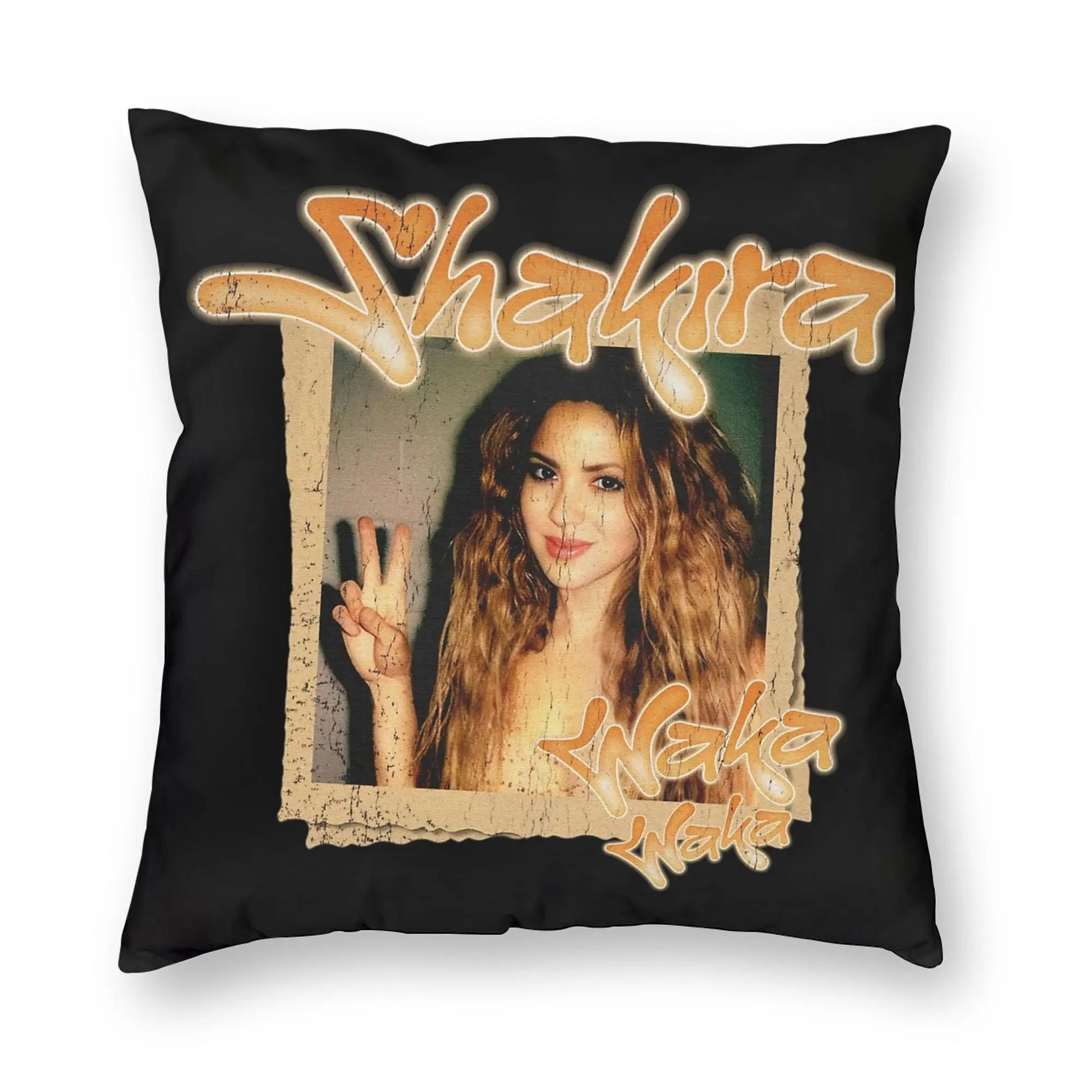 Vintage Pretty Pop Singer Shakira Pillowcase Printing Cushion Cover Decor  Pillow Case Cover Living Room Drop Shipping 40X40cm