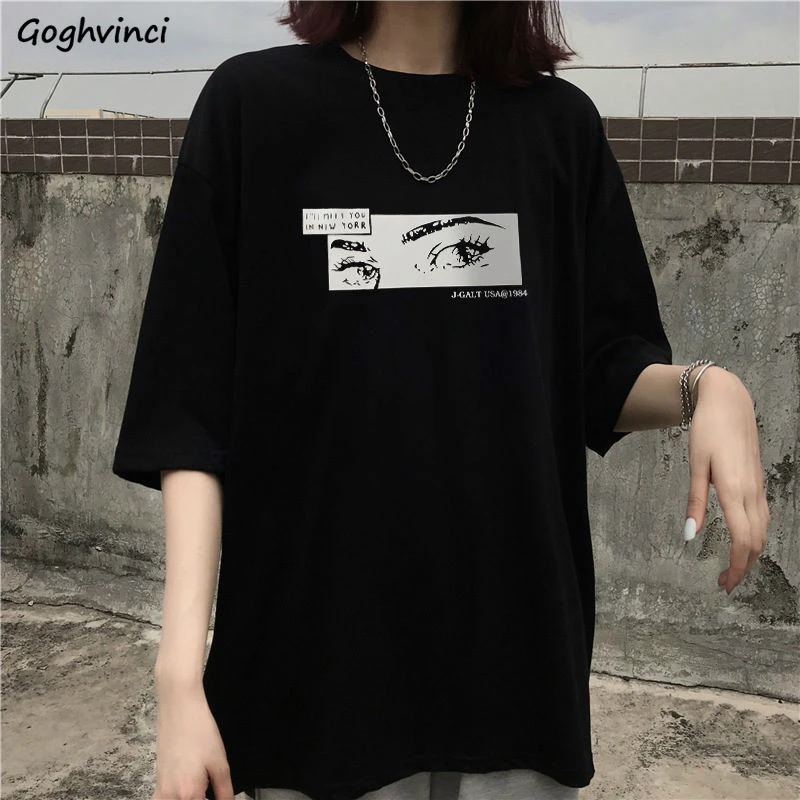 Short Sleeve T-shirts Women Cartoon Printed Hot Sale 4XL Leisure Chic Hip-hop Street Style Womens Harajuku All-match Young Lady