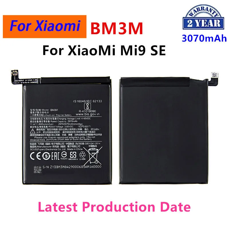 Brand New BM3M 3070mAh Battery For Xiaomi 9 Se Mi9 SE Mi 9SE BM3M High Quality Phone Replacement Batteries