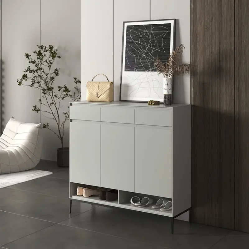 Type minimalist door shoe cabinet light luxury door entrance cabinet Nordic simple wall locker modern partition cabinet