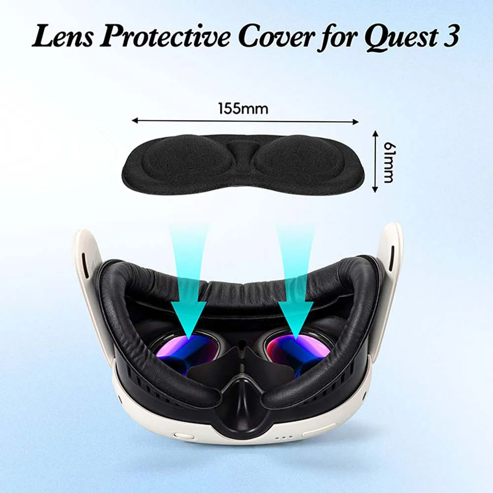 Leather Replacement Facial Interface Bracket For Meta Quest 3 PU Leather Breathable Sweat Guard Face Pad VR Accessories