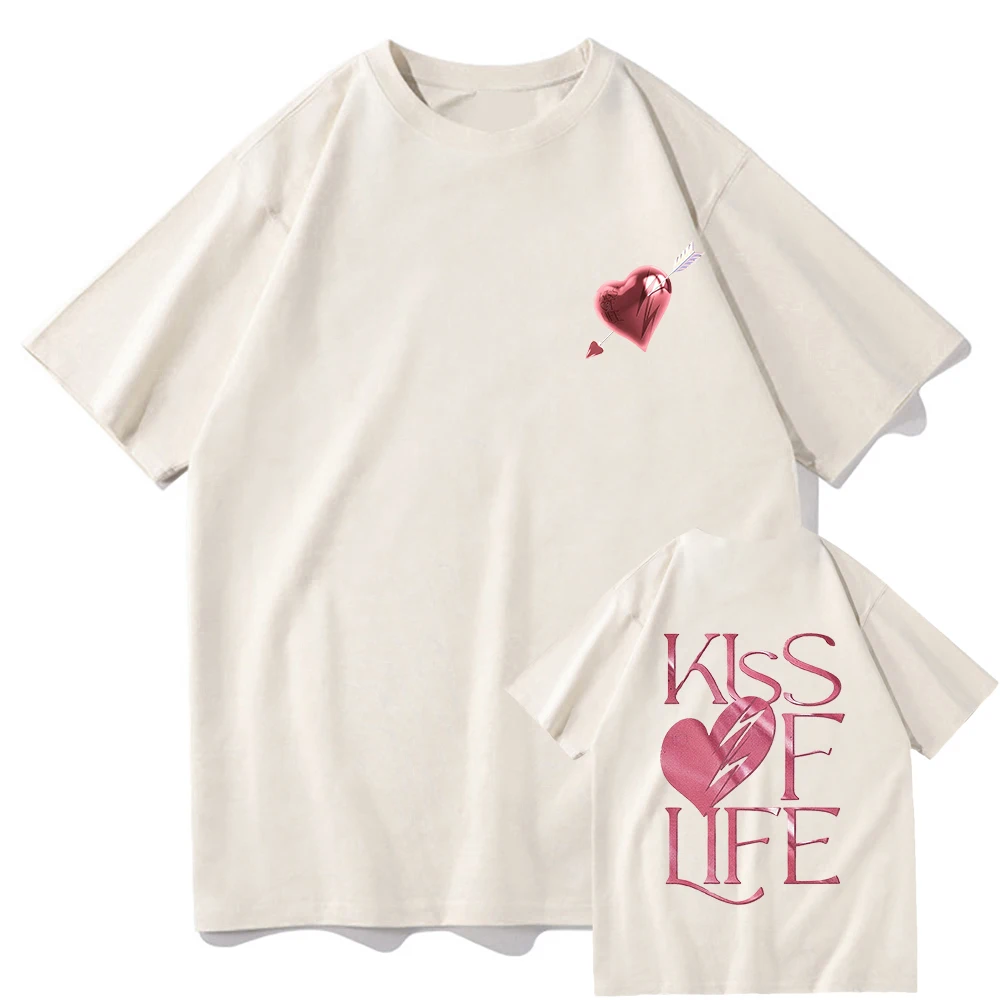 Kiss of Life Midas Touch T Shirts 2024 New Album Funny Men/women Tshirt Vintage Unisex Clothes Cotton Summer Aesthetic Tops