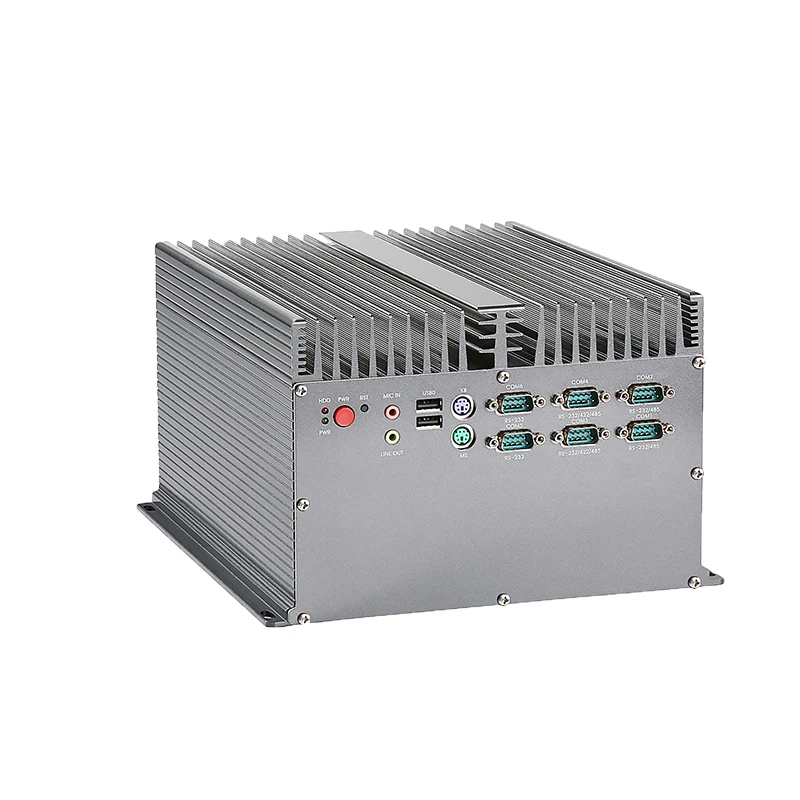 Fanless BOX PC i7-6700HQ  Embedded Industrial Computer 4LAN 6COM 10USB With PCIe x4 and PCI expansion slot