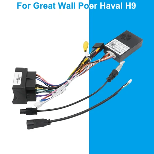 Imagen 2 del producto Adaptador de arnés de cableado de 16 pines para coche, decodificador de caja Canbus, Cable de alimentación de Radio Android para Great Wall Poer Haval H9