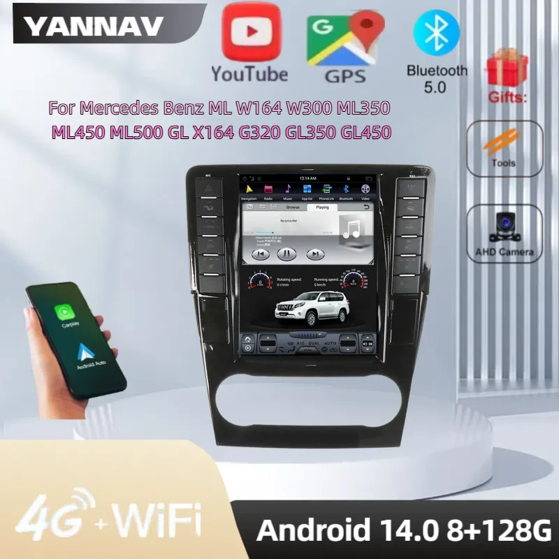 

Car Radio For Mercedes Benz ML W164 W300 ML350 ML450 ML500 GL X164 G320 GL350 GL450 GL500 GPS Navigation Multimedia Player