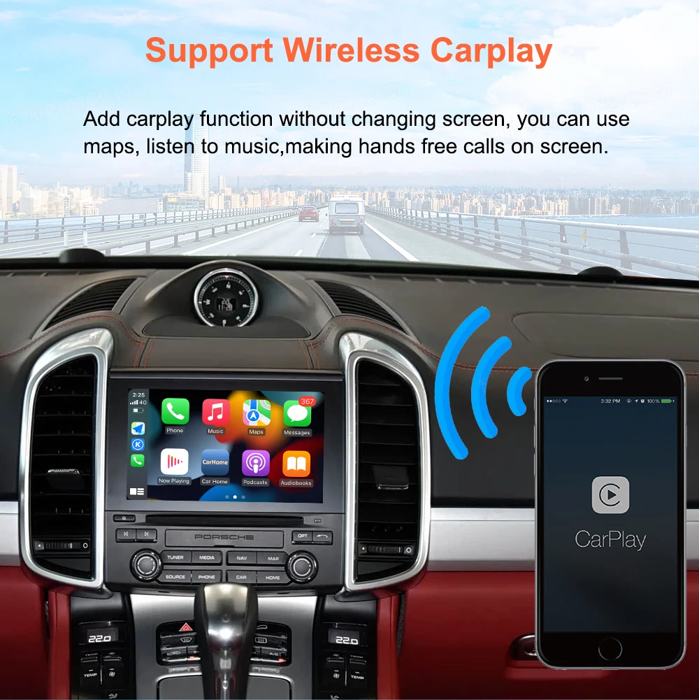 Bonroad OEM-Bildschirm-Upgrade-Modul für Porsche Cayenne Cayman Panamera PCM 4.0 2017-2018 Wireless Carplay Android Auto Interface – Detail 5