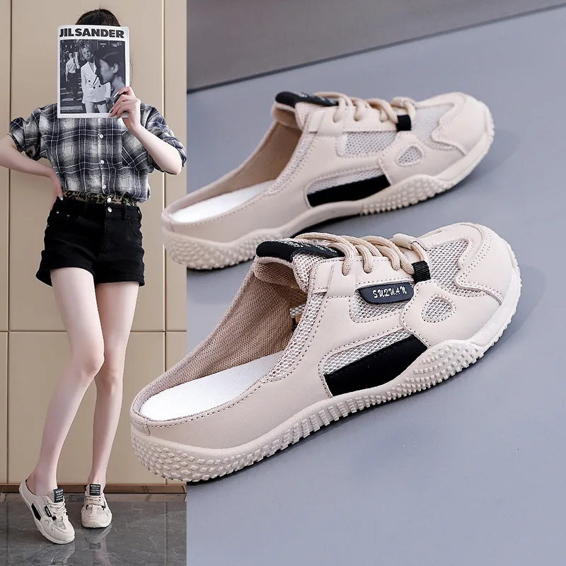 

Ladies Vulcanized Shoes Fashionable Mesh Surface New Korean Ins Breathable Casual Sports Board Shoes for Wearing Outside