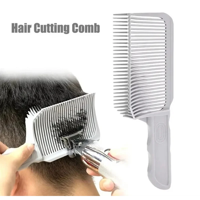 Professional Fading Comb Barber Clipper Blending Flat Top Hair Cutting Comb For Men Heat Resistant Fade Brush Salon Styling Tool