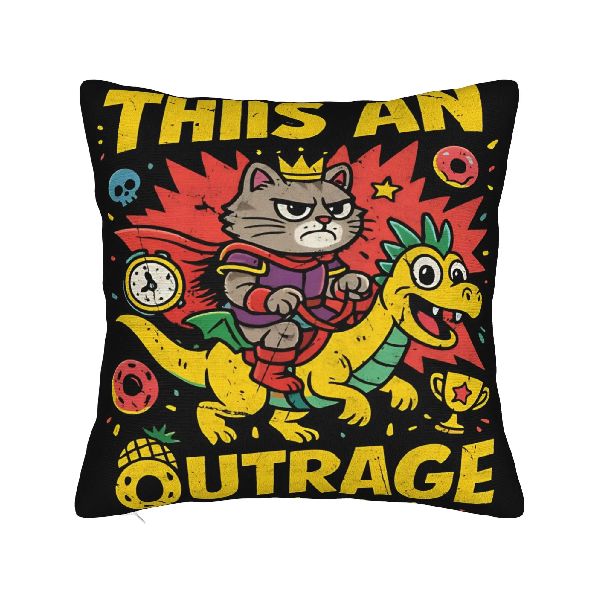 This Is An Outrage Dungeon Crawler Carl Pillow Case  Cute Funny Pillow Cover Graphic Pillowcases For Chair Sofa Home Decor