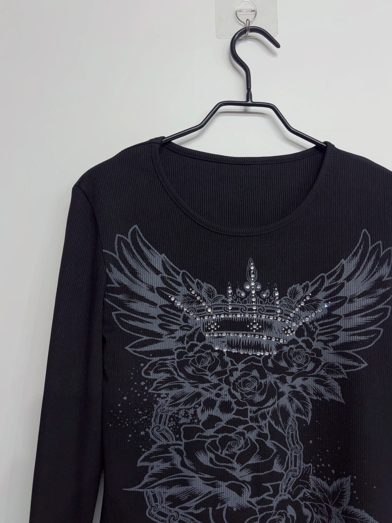 Y2k Emo Damen Streetwear Acubi Fairycore Oberteile Langarm Vintage Ästhetik Spicy T-Shirt Harajuku Goth Grunge 2000er Alt Kleidung – Detail 5