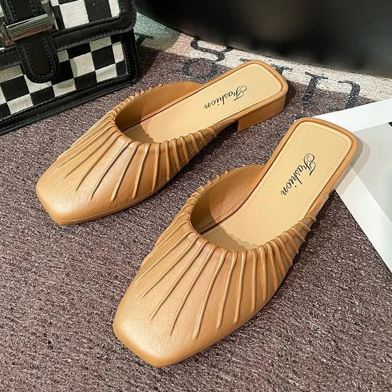 

Four Seasons Outerwear Lazy Baotou Half Slippers Women's Versatile Fashion Women's Cool Slippers