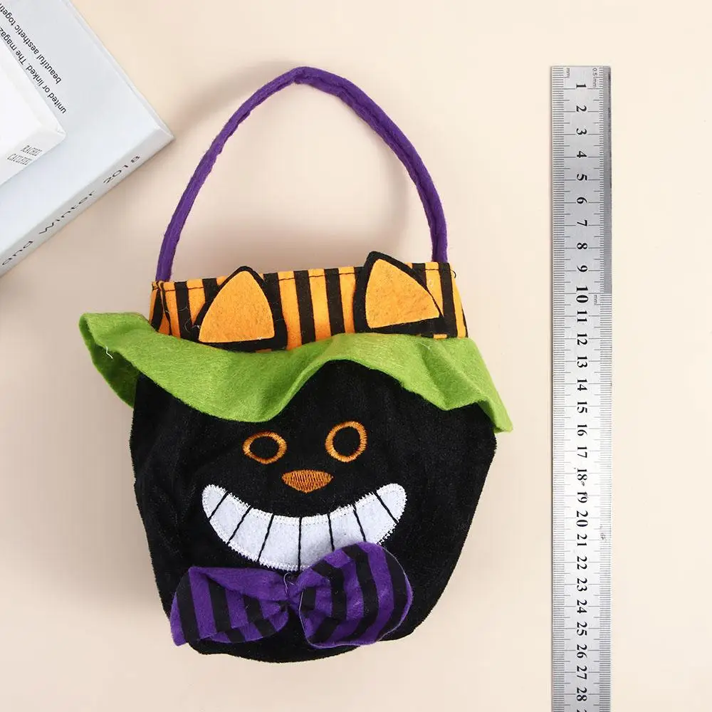 Gift Basket Trick Or Treat Tote Bags Halloween Candy Bag Pumpkin Handbag Loot Bag