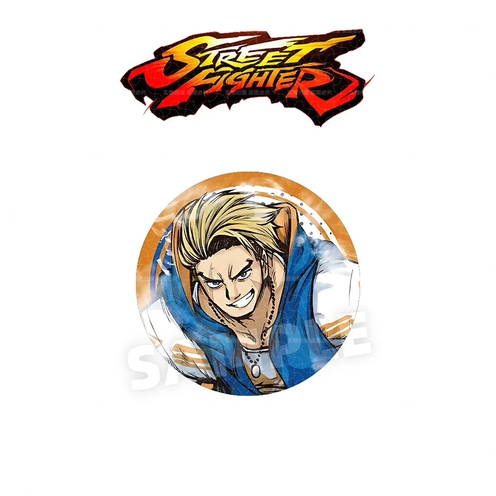 Street Fighter 6 Badge Chun-Li Ryu Ken Juri Han Akuma Luke Round Brooch Pins Game Character Collectible Decorative Pins keychain