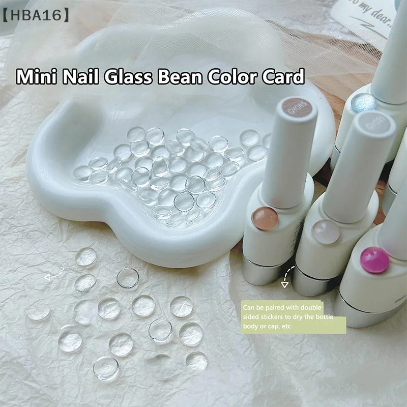 ómHBA16 Parque1/1.2/1.5cm Ronde Helder Glazen Nagellak Kleurenkaart Nail Art Kleurendisplay Tips 240/120 Stuks Nep Kleurenkaart Tonen