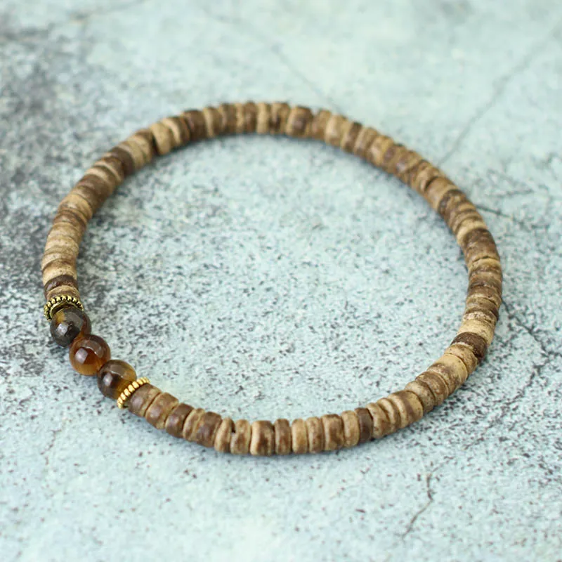 Minimalist Natural Wood Bracelet Men Beaded Yoga Meditation Braclet Tiger Eyes Braslet Jewelery Accessories Pulsera Homme Joias