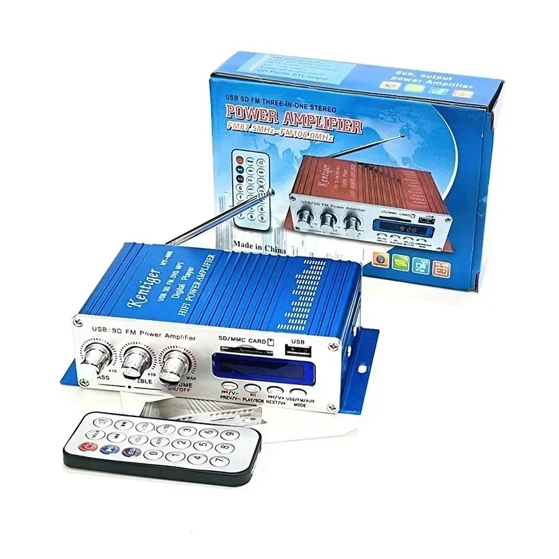 Hi-Fi Car Stereo Amplifier Radio Mp3 Speaker With Fm Lcd Display Power Player For Auto Motorcycle Remote Control