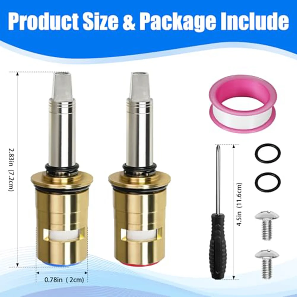 

Upgraded 14-Turn Cartridge Kit For Chicago Faucets - Leak-proof Plastic 10x8x6cm Cartridge Kit Bathroom Replacement Parts