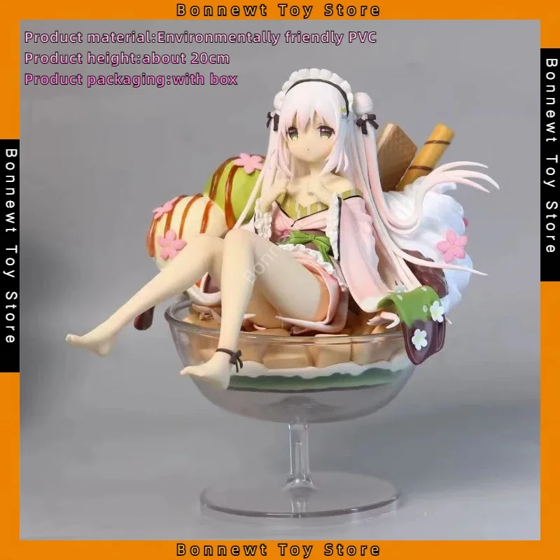 

20CM Figure Shiratama Komame From A Shiratama Parfait Anime Girl Pvc Action Figure Toy Statue Adult Collection Model Doll Toys