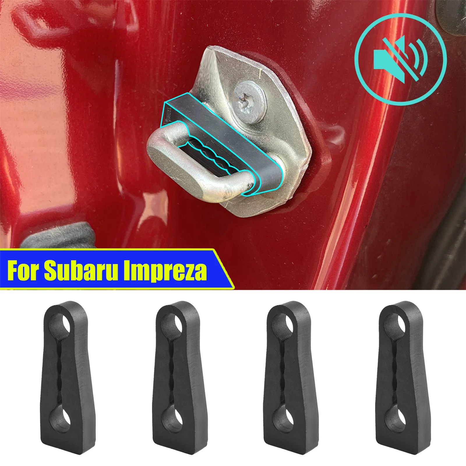 Door Lock Buffer Damper For Subaru Forester Impreza Outback WRX XV / Crosstrek Legacy Soundproof Insulation Deaf Seal Deadener