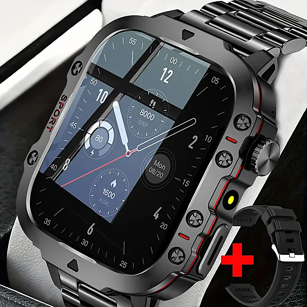 

2025 For Xiaomi Huawei New Men Smartwatch Bluetooth Call Health Heart Rate Monitoring AI Voice Sports Waterproof GPS Smart Watch