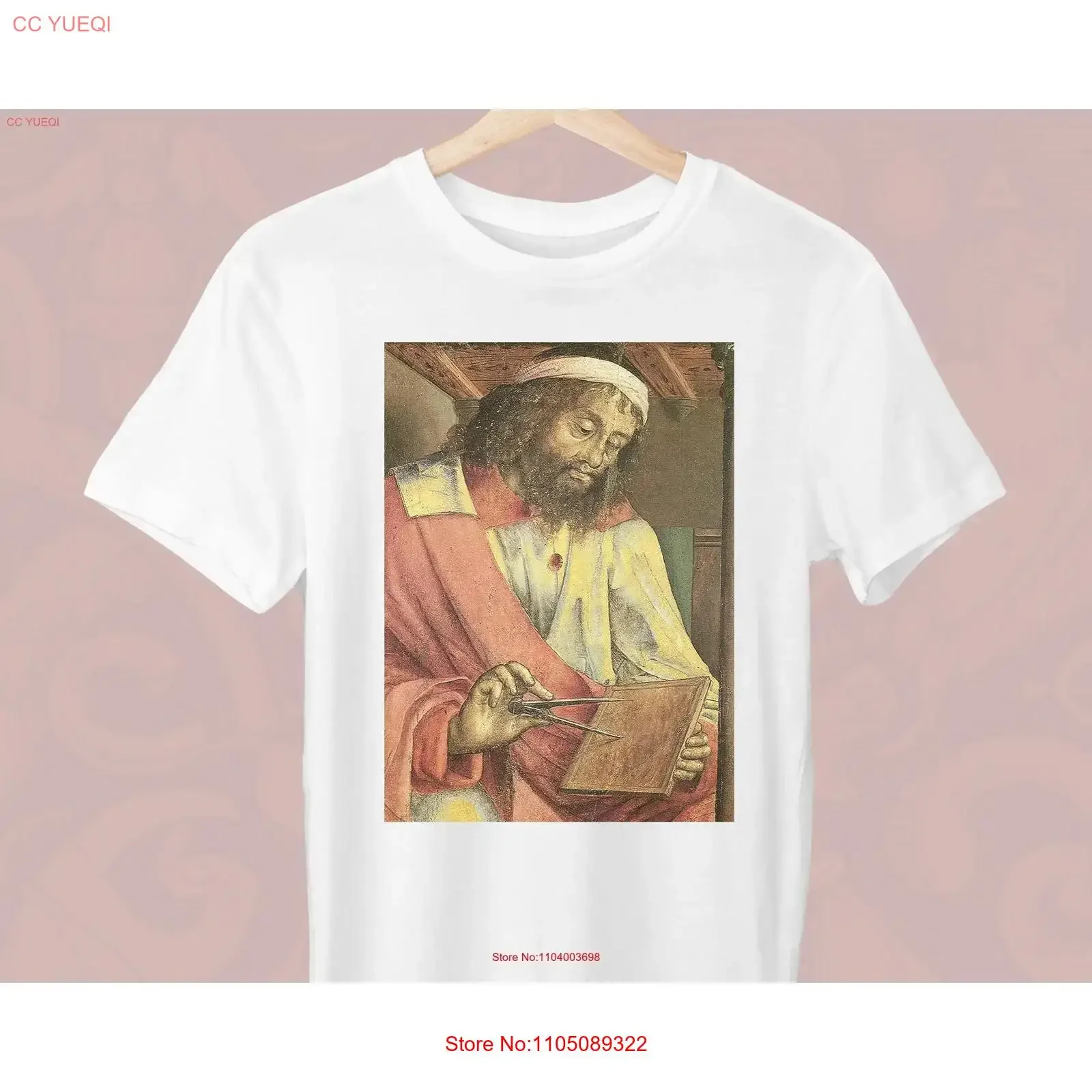 

Euclid of Megara Justus van Gent T Shirt Greek for a Trendy Stylish vintage Washed designer clothes Soft streetwear Casual