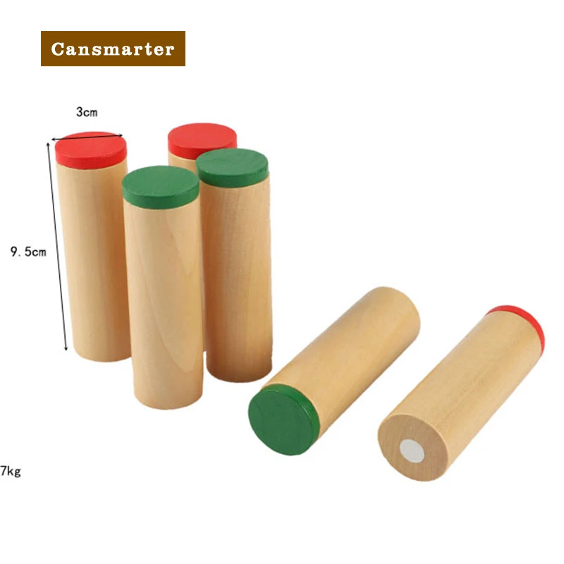 Montessori Baby Toys Wooden Materials Sensorial Toy Mini Sound Boxes Learning Educational Sound Collection Shaking Tube Toys