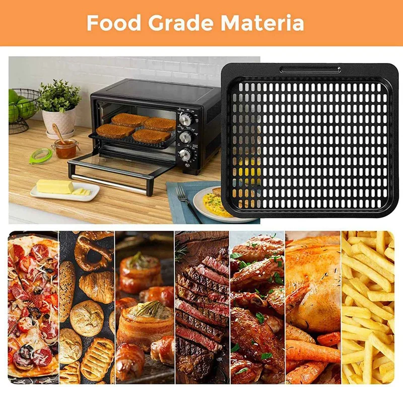 4PCS Cooking Tray Replacement, 10 QT Mesh Cooking Rack Air Fryer Accessories , Air Fryer Oven, Dishwasher Safe (10 QT)