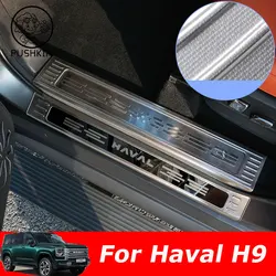 For Haval H9 MKII 2024 2025 Car Door Sill Anti Scratch Cover Exterior Details Decoration Interior Anti-Kick Accessories