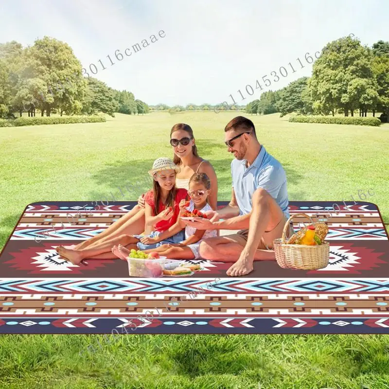 New Cotton Blanket, Waterproof and Sand Proof Beach Picnic, Foldable Mat