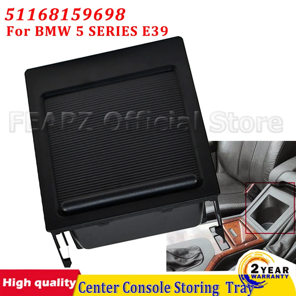 

Для BMW 5-СЕРЫ E39 51168159698 Отсек для хранения на центральной консоли. Лоток для хранения. Черный передний ящик для хранения автомобиля.