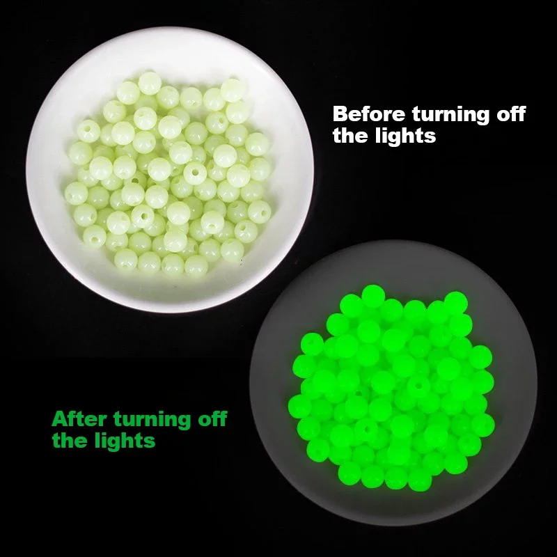 3-8mm Anti-Collision Barrier Beans Round Fluorescent Bead Sea River Boat Fishing Accessories Practical Fishing Protective Gear