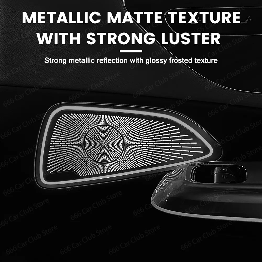Garniture de couvercle de panneau de haut-parleur de porte de haut-parleur Audio sans lumière, pour Mercedes Benz classe E W214, accessoires d'intérieur de voiture