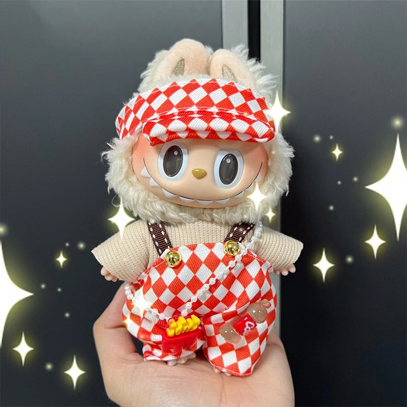 50% Off For 17cm Labubu Mini Doll Clothes Outfit Hat Clothes Shoes Fashion Clothing Set Cultivate Sitting Party Game Toys