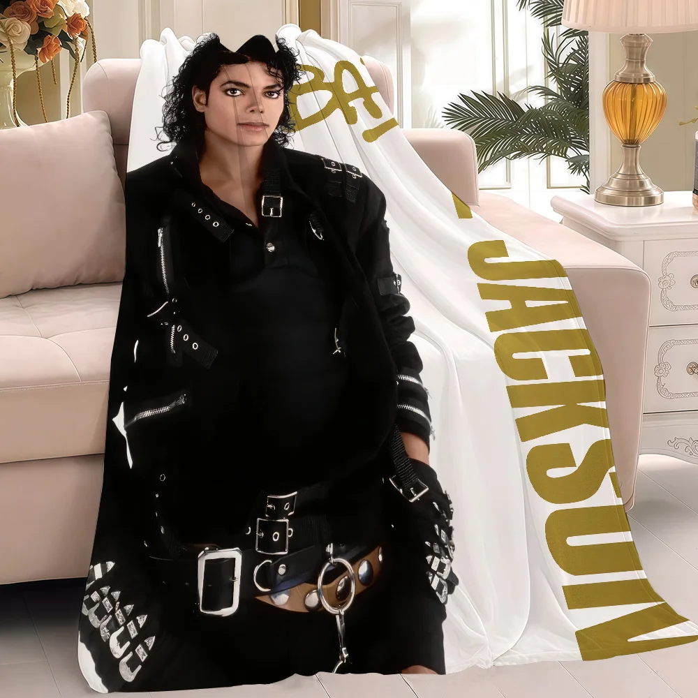 Classic Singer Michael Jackson Bad Blanket Warm Soft Suitable For Bedroom Sofa Bed Living Room Office Travel Camping Gifts
