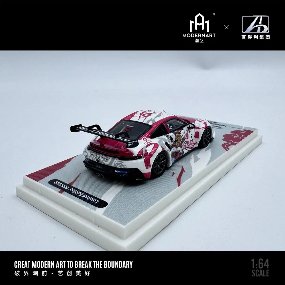 ModernArt& Baxley 1:64  911 GT3 CUP Limited edition simulation alloy car model-Gift Box