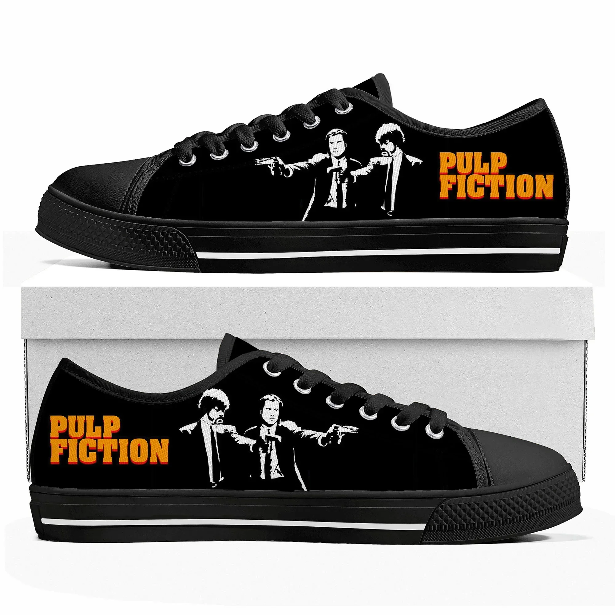 

Кроссовки Low Top Pulp Fiction Movie для мужчин, женщин и подростков, из высококачественного канваса, повседневные, на заказ, с возможностью индивидуального дизайна, сделай сам