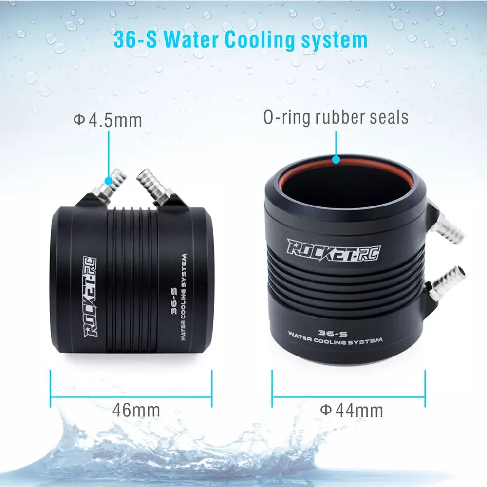 Rocket RC Water Cooling Jacket 29-S 29-L 36-S 36-L 40-S 40-L 56-S 56-L for 29 36 40 56 Series Brushless Motor RC Boat Model Part