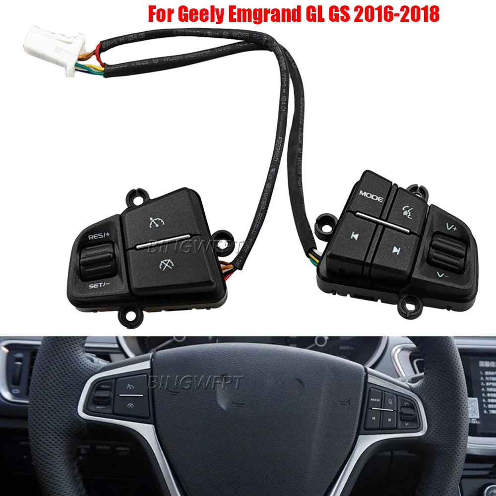 New Cruise Control Switch For Geely JEMGRAND 7 2017 2018 2019 Multi-function Steering Wheel Button